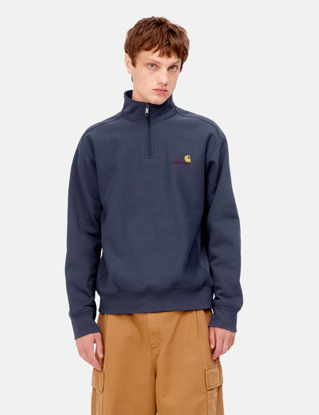 Sweat-shirt Demi-Zip American Script - Ale Brown