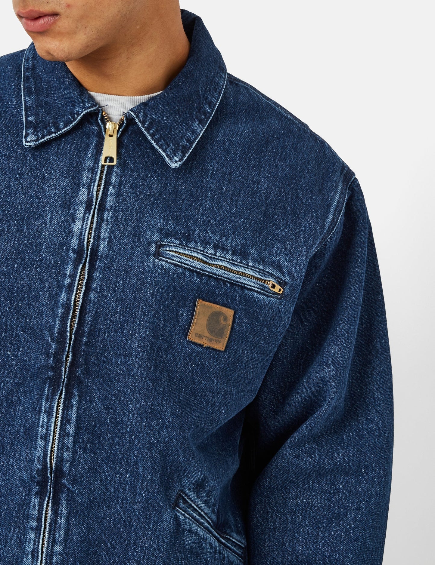 Blouson motard (Denim) - Bleu délavé