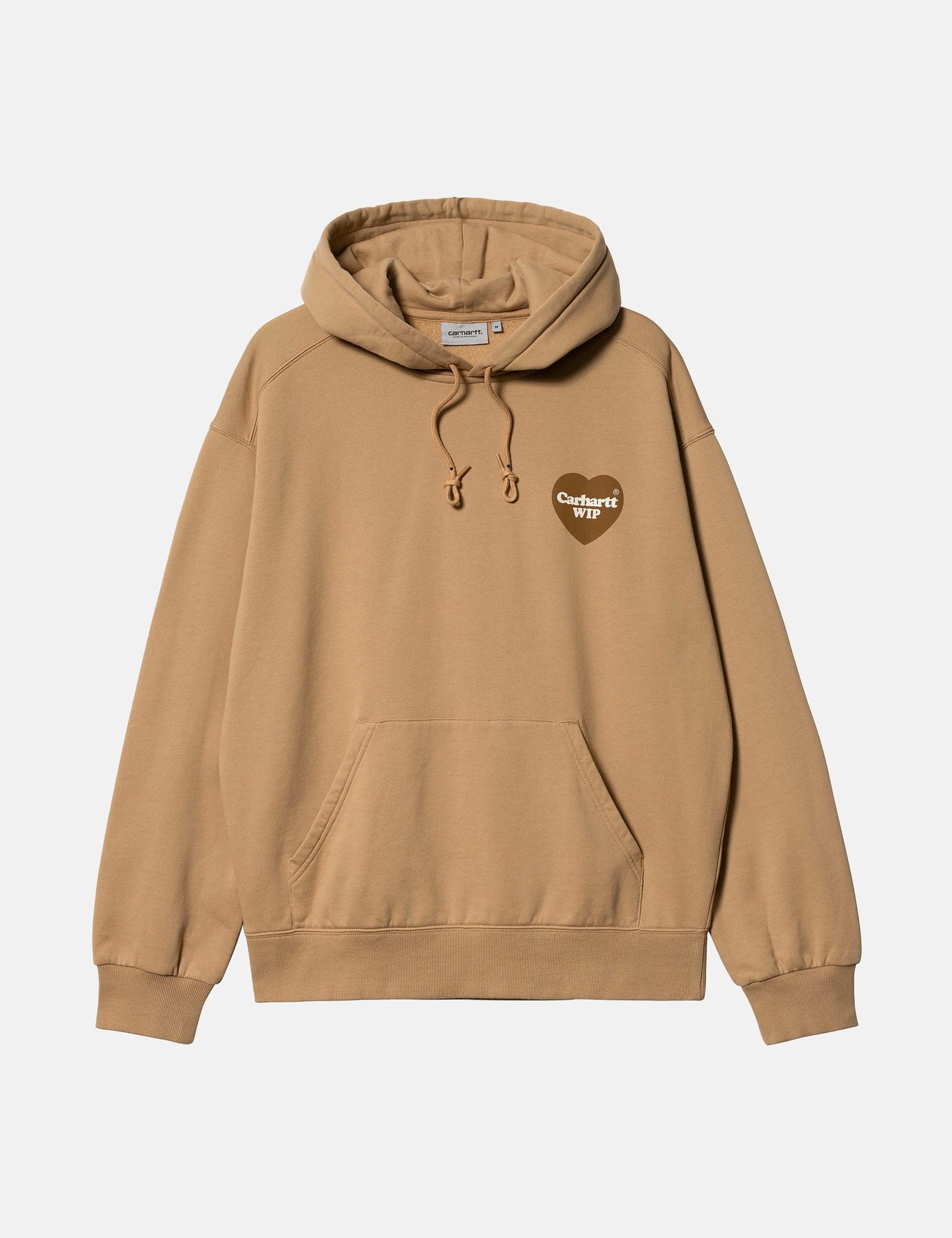 Sweat à capuche écusson cœur - Gris chiné