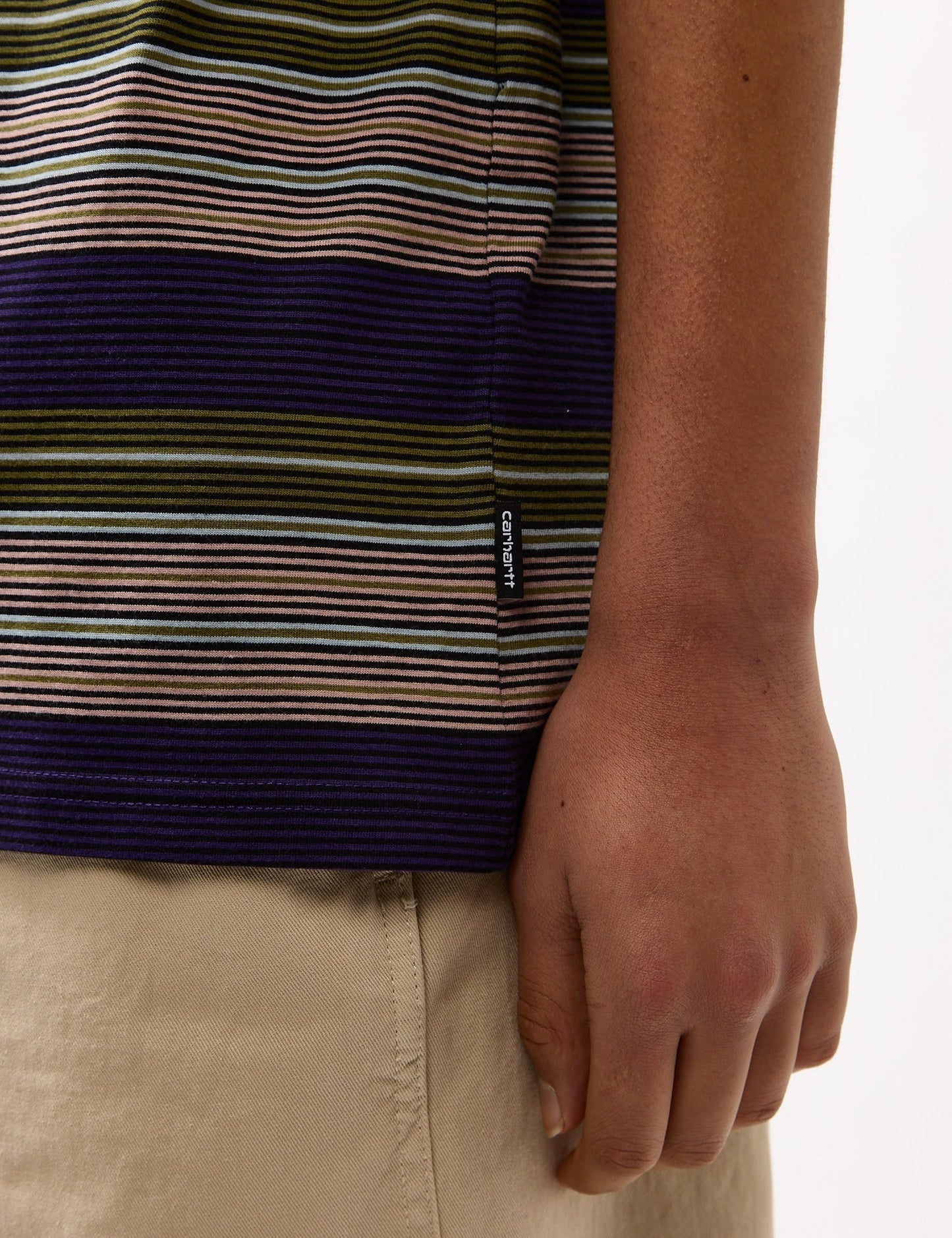 Coby Stripe T-Shirt (locker geschnitten) - Tyrian Purple