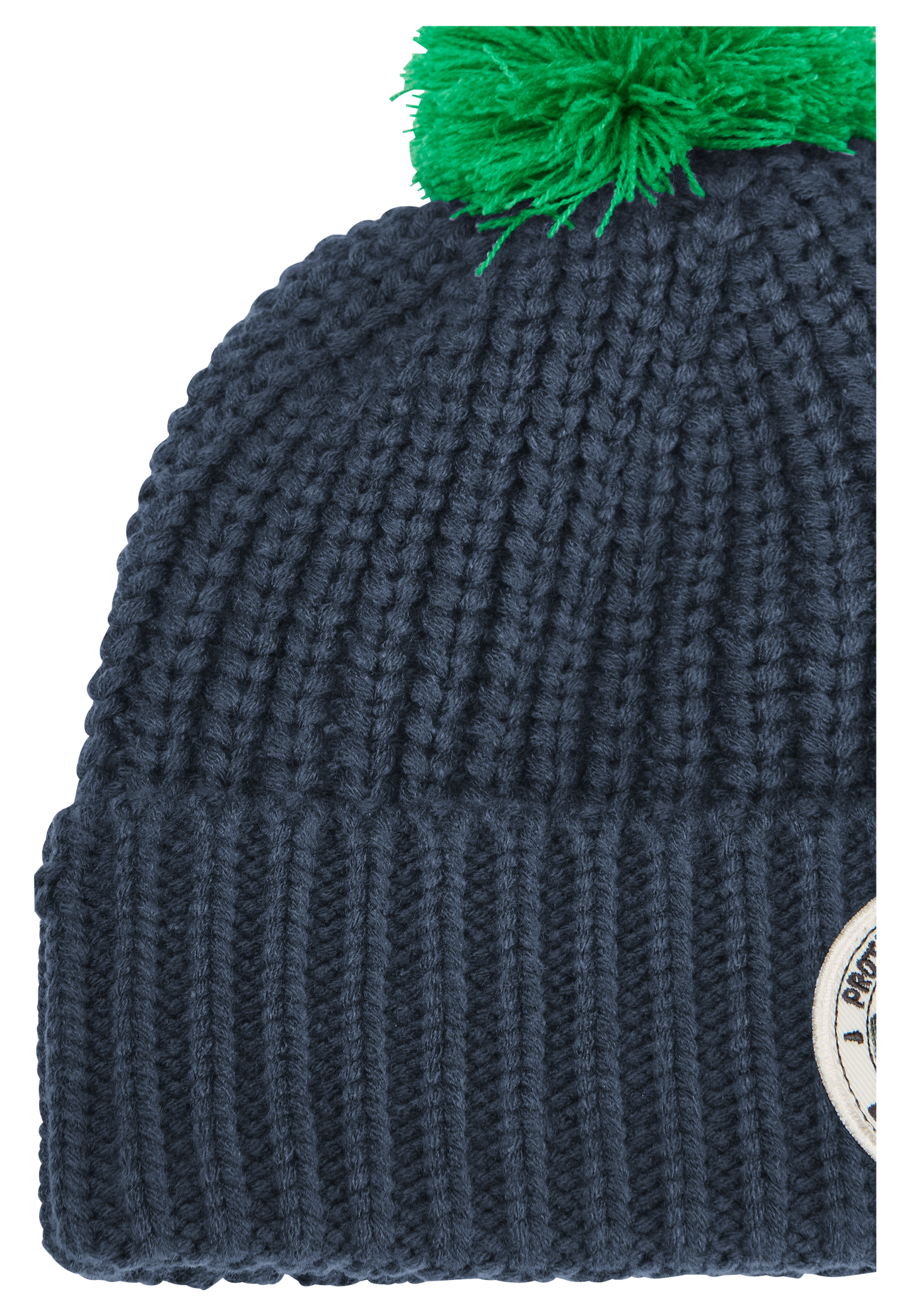 POMPOM BADGE BEANIE K