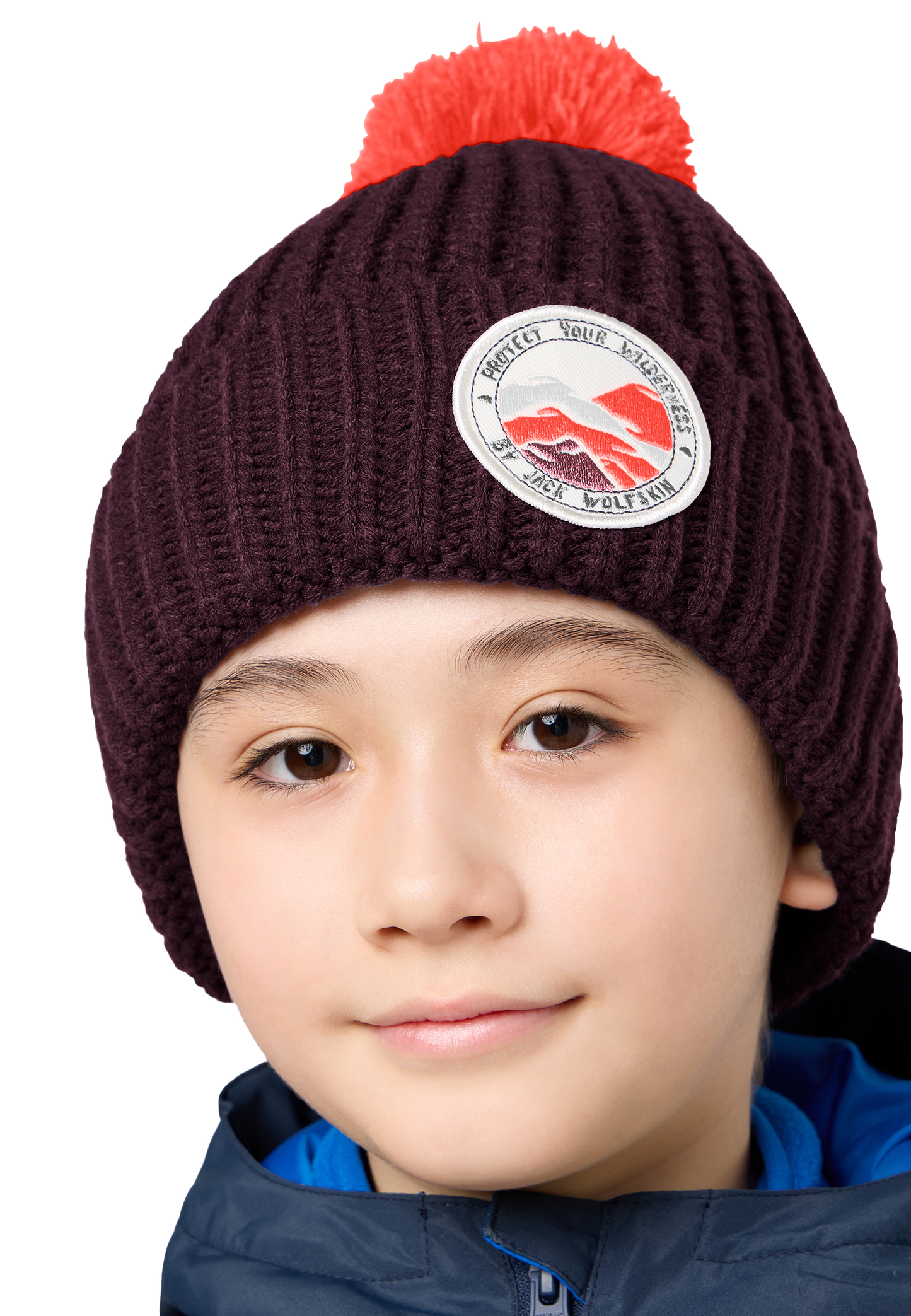 POMPOM BADGE BEANIE K