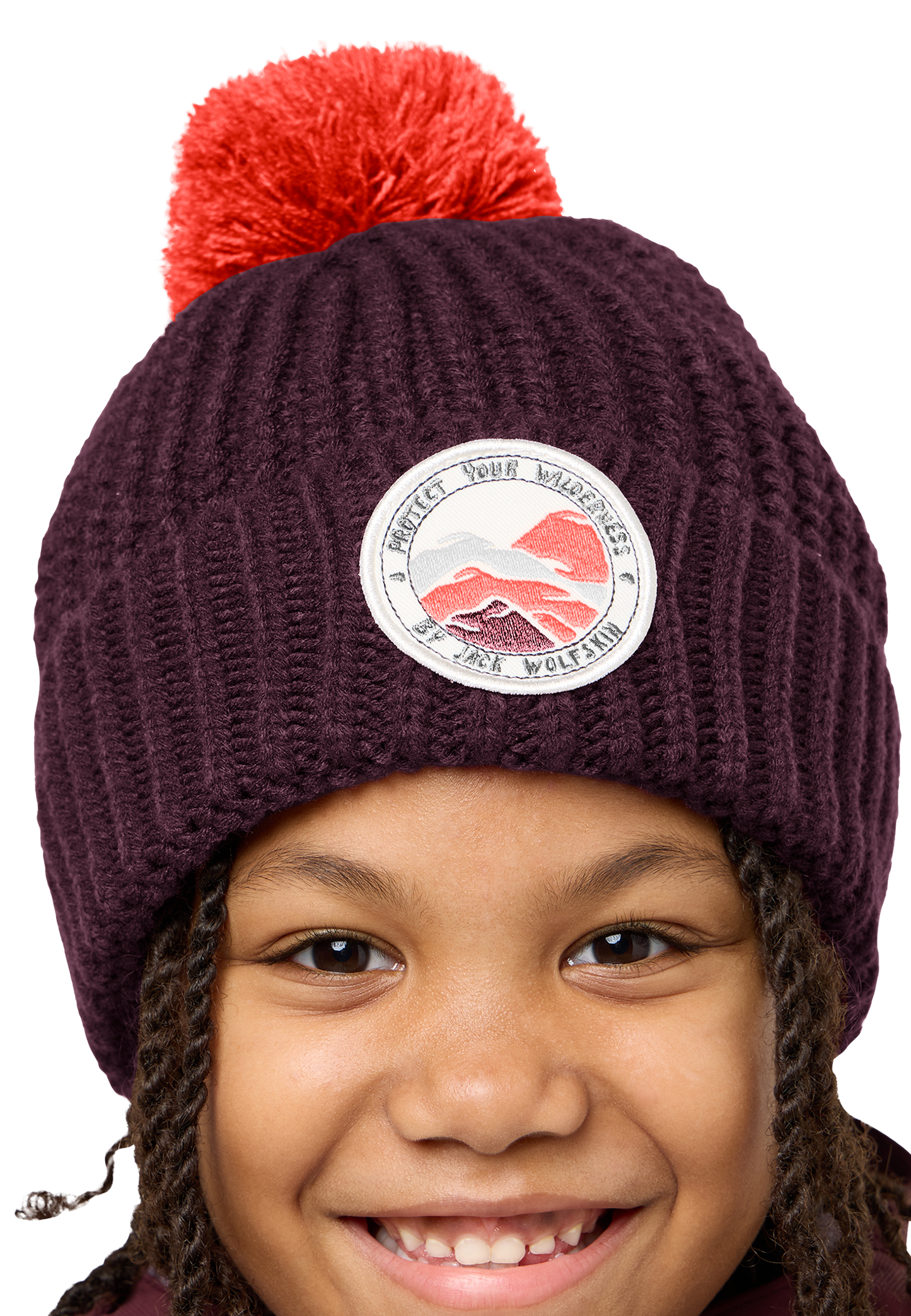 POMPOM BADGE BEANIE K