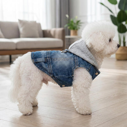 Personalisierte Denim Kapuzenjacke für Haustiere | inCloth60