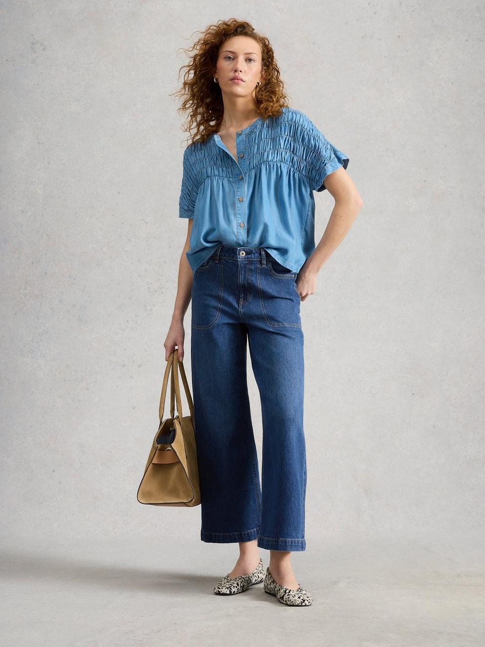 Tia Wide Leg Crop Jean