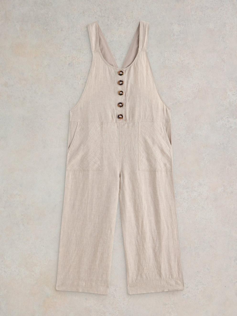 Viola Sleeveless Linen Dungaree