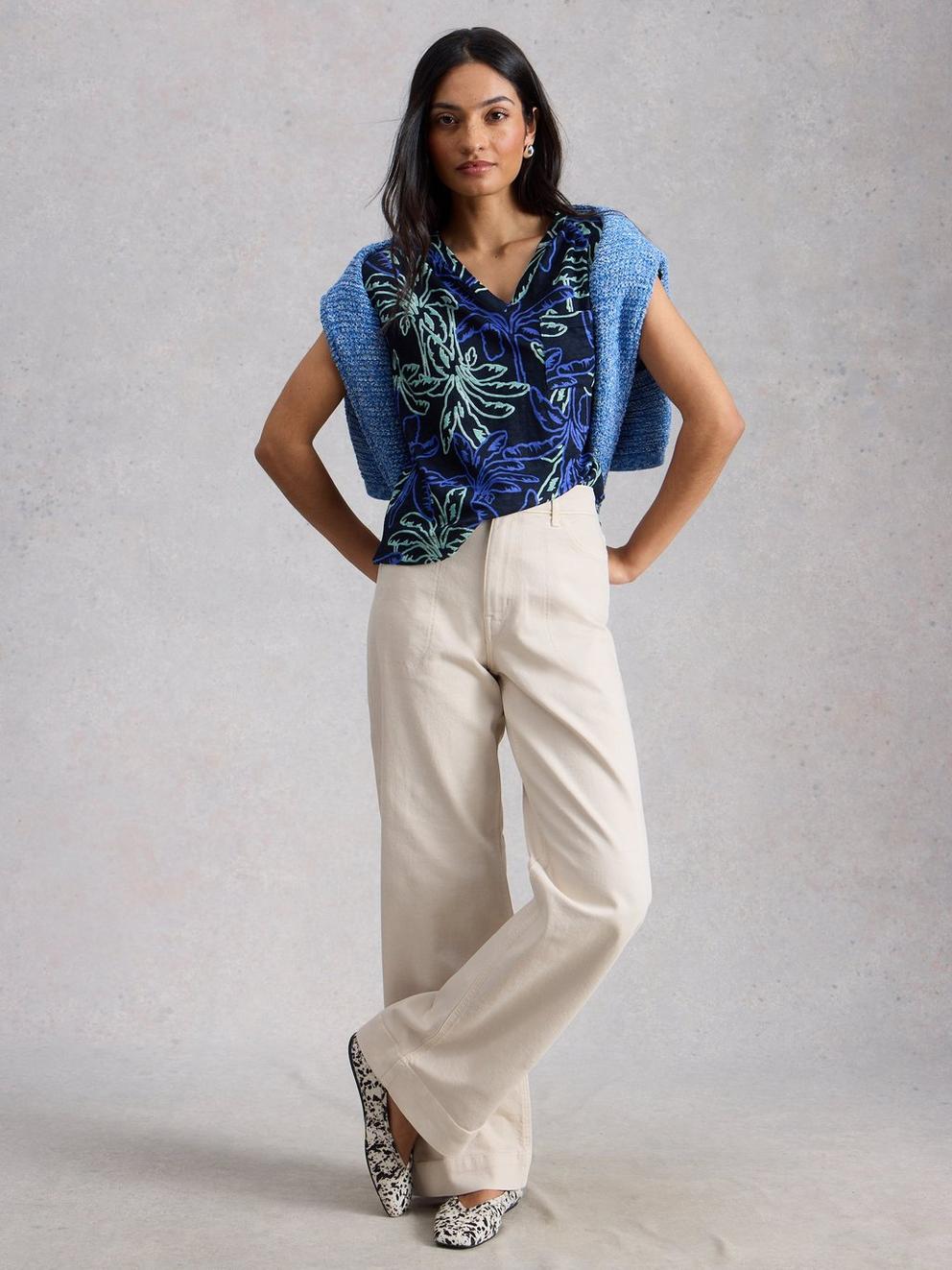Tia Wide Leg Full Length Jean
