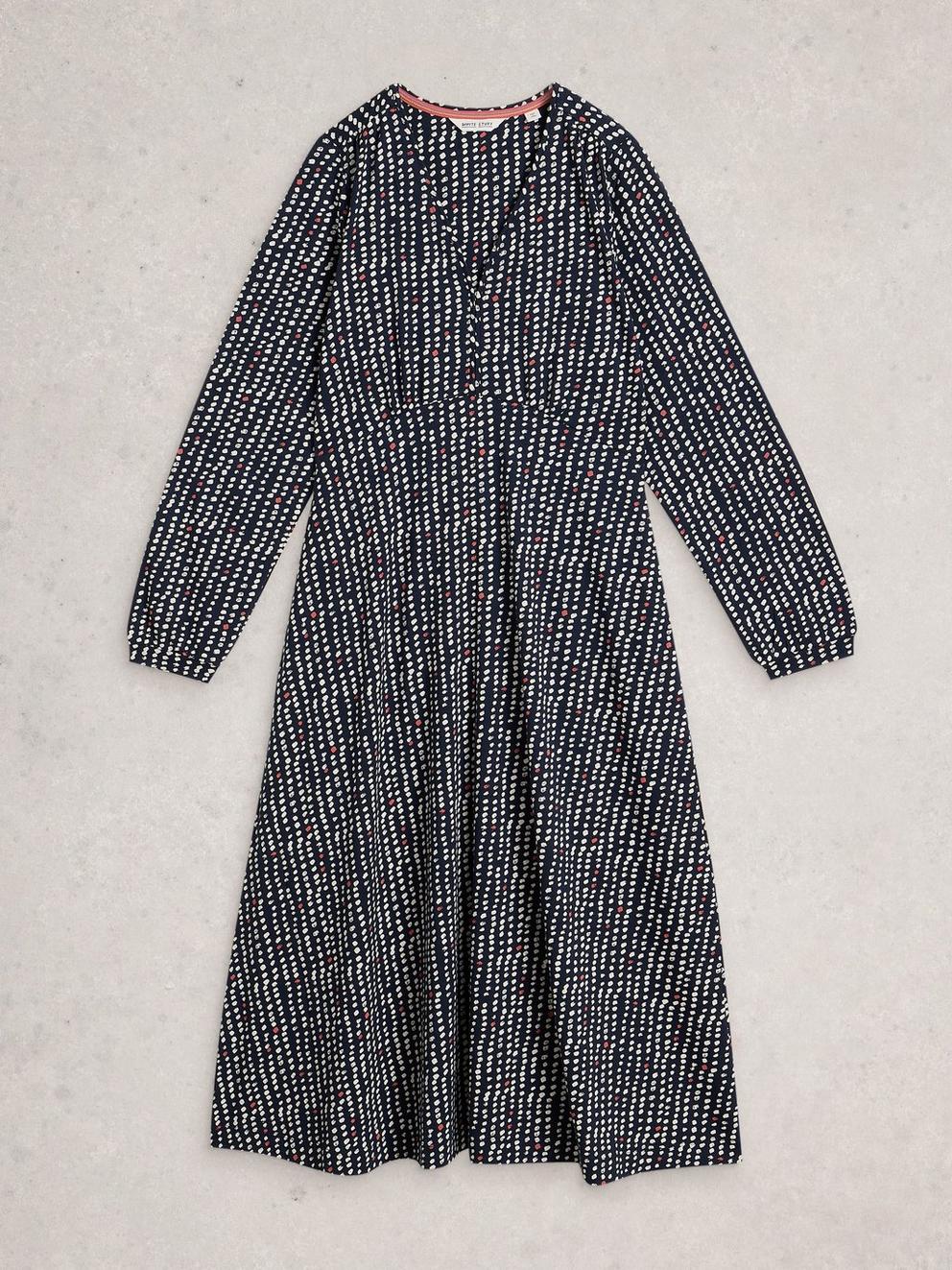 Megan Jersey Long Sleeve Midi Dress