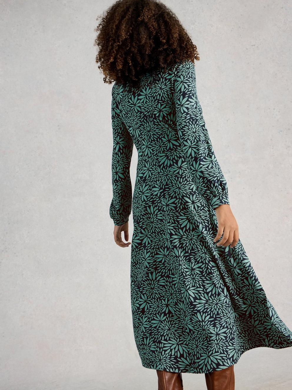 Megan Midi Jersey V Neck Dress