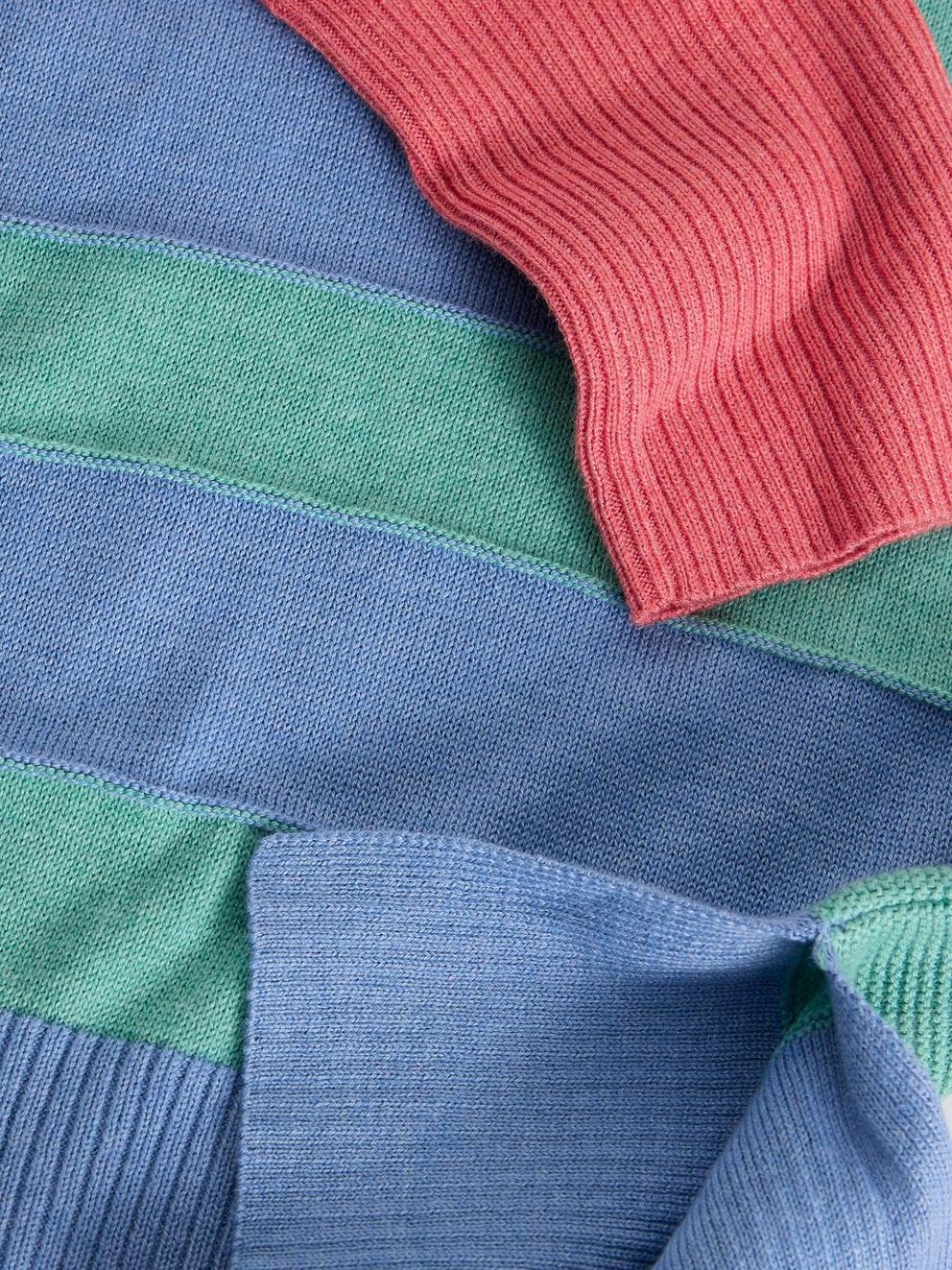 Olive Crew Neck Stripe Jumper