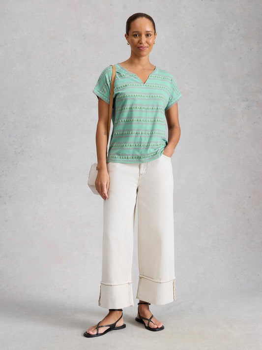 Nelly Short Sleeve Embroidered Tee