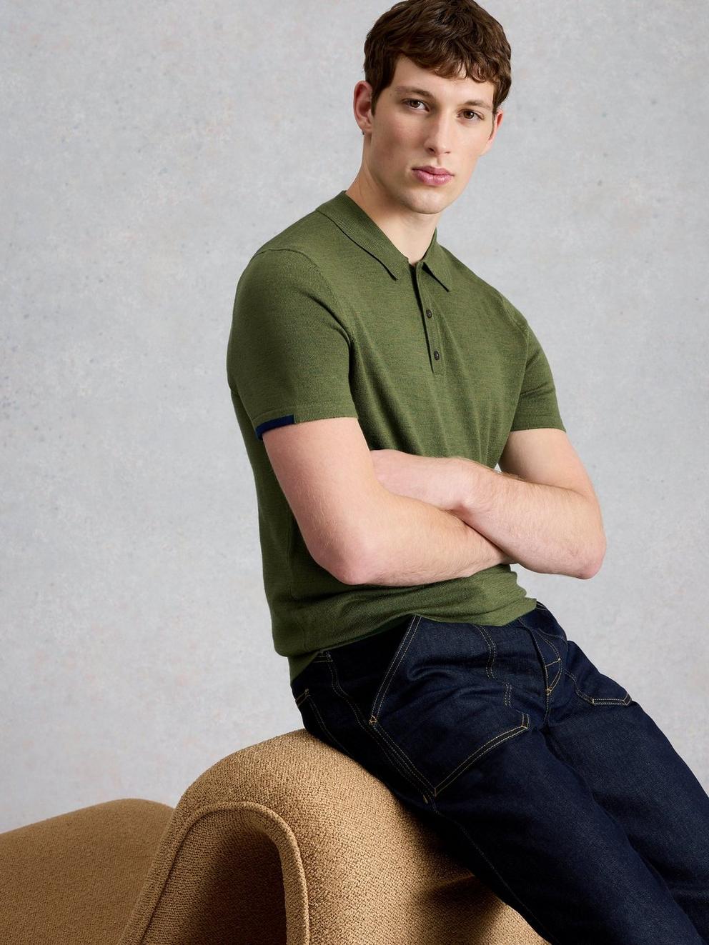 Newport Merino Polo Ss