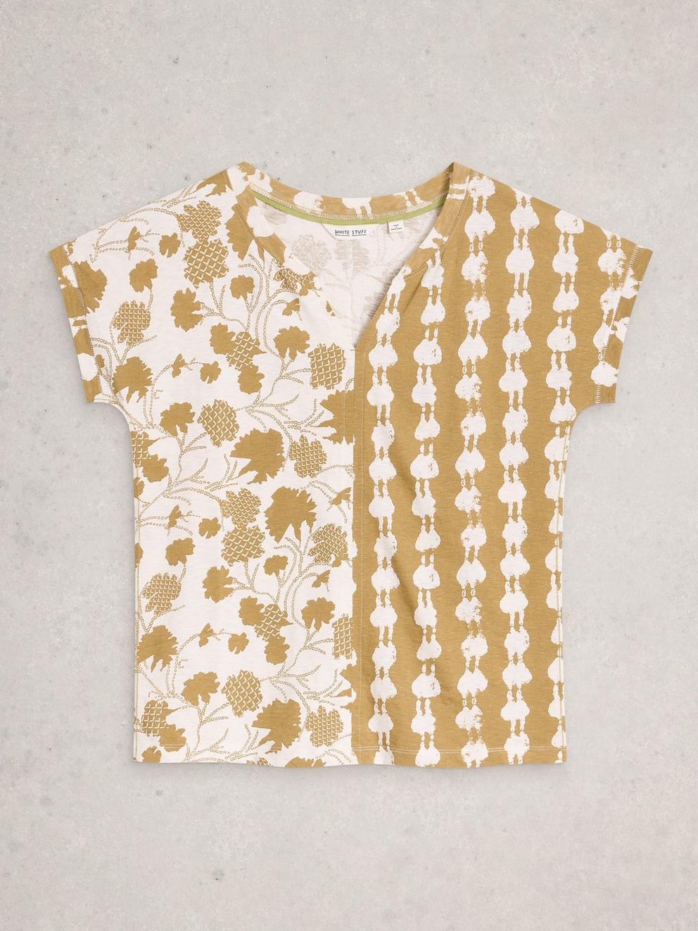 Nelly Notch Neck Print T-Shirt