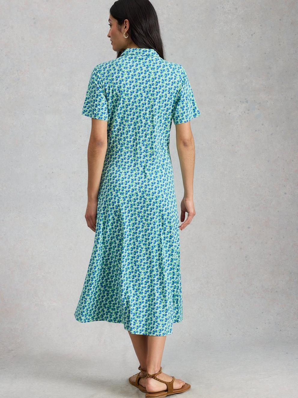 Rua Jersey Collared Midi Dress