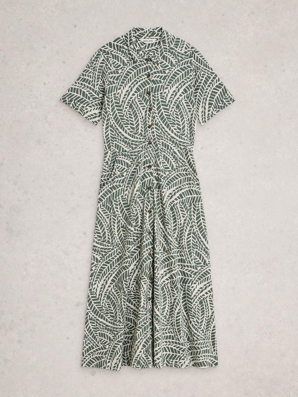Rua Jersey Collared Midi Dress