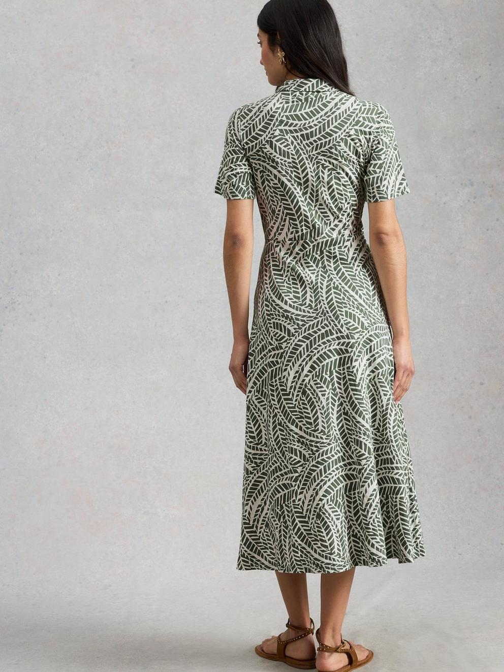 Rua Jersey Collared Midi Dress