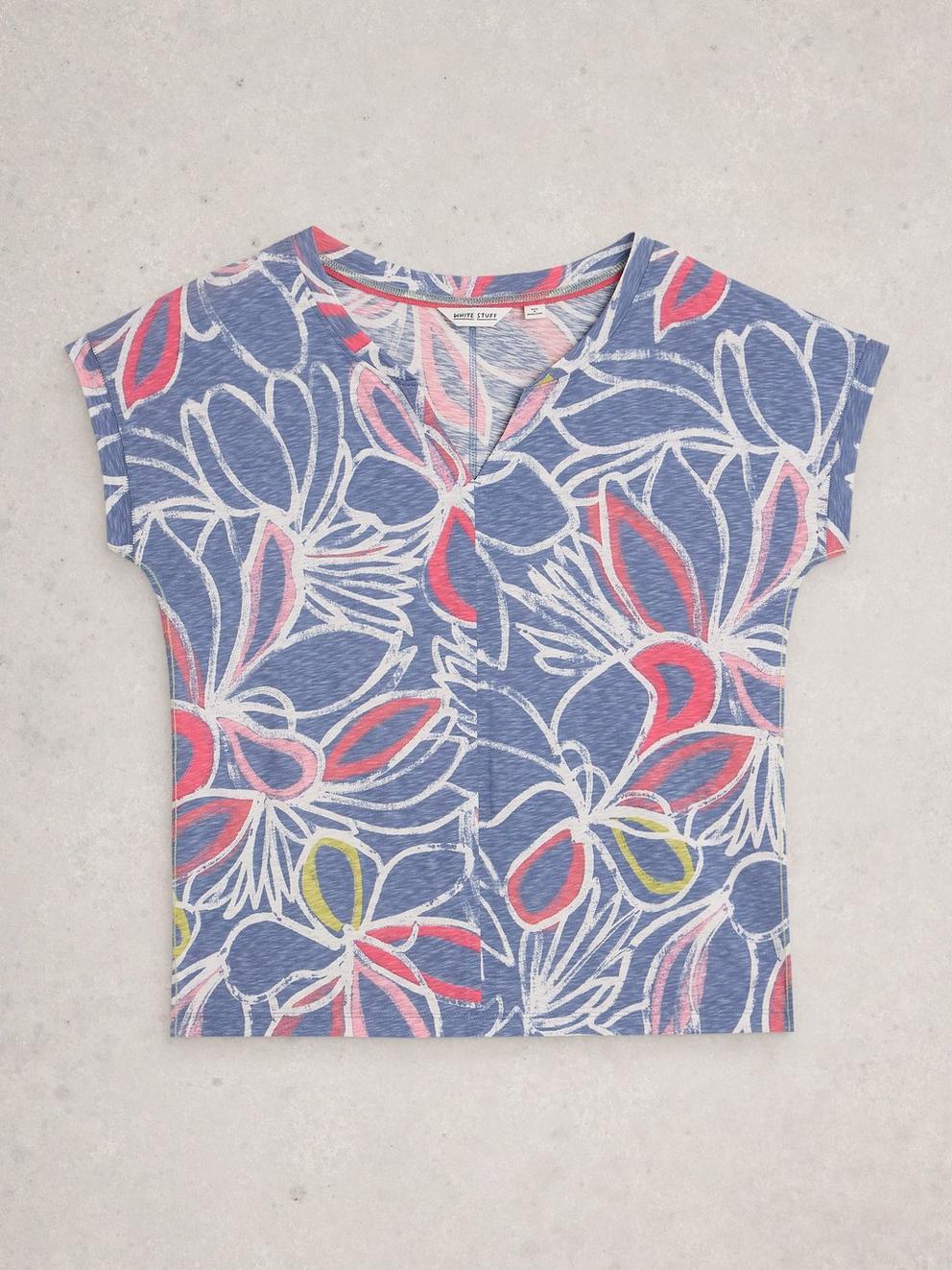 Nelly Cotton Notch Neck T-Shirt