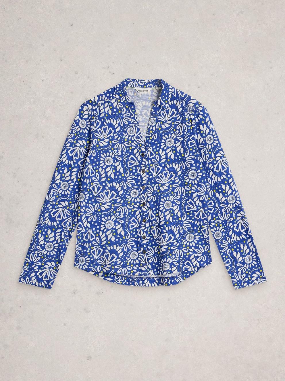 Annie Jersey Collared Printed Shirt