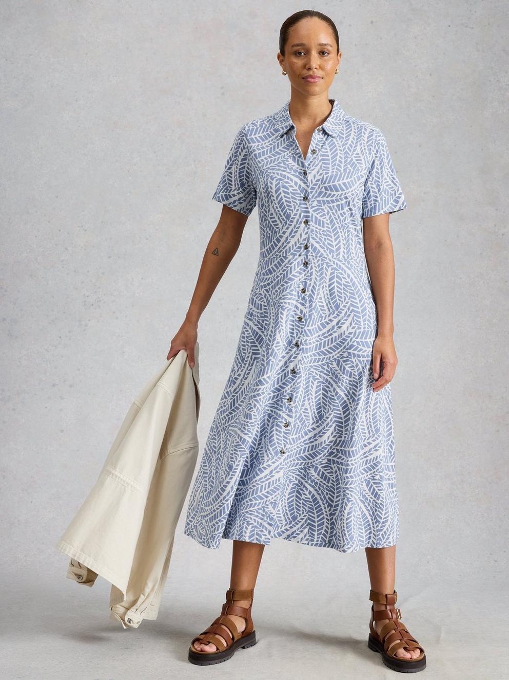 Rua Print Jersey Shirt Dress