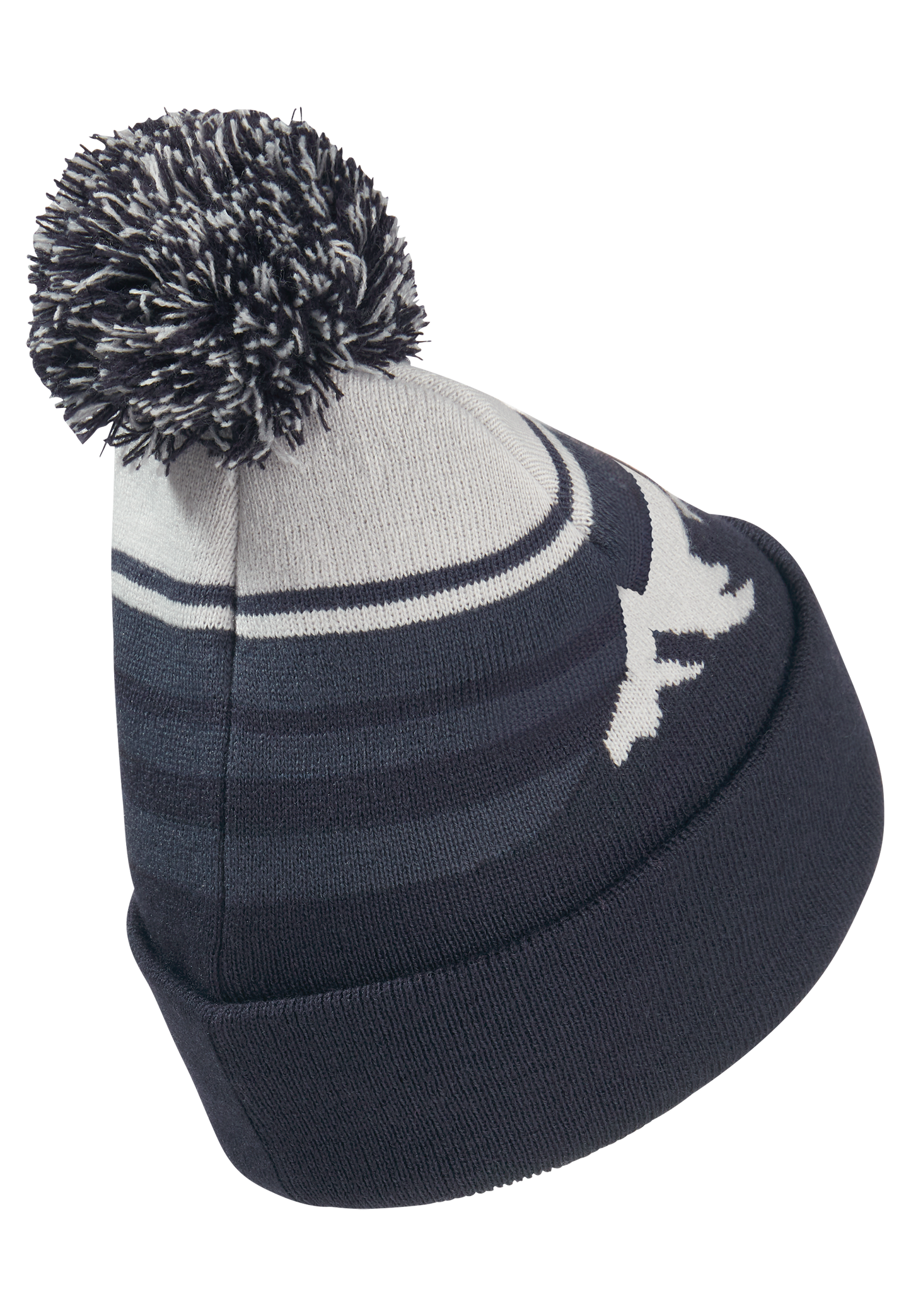 STRIPY POMPOM BEANIE K