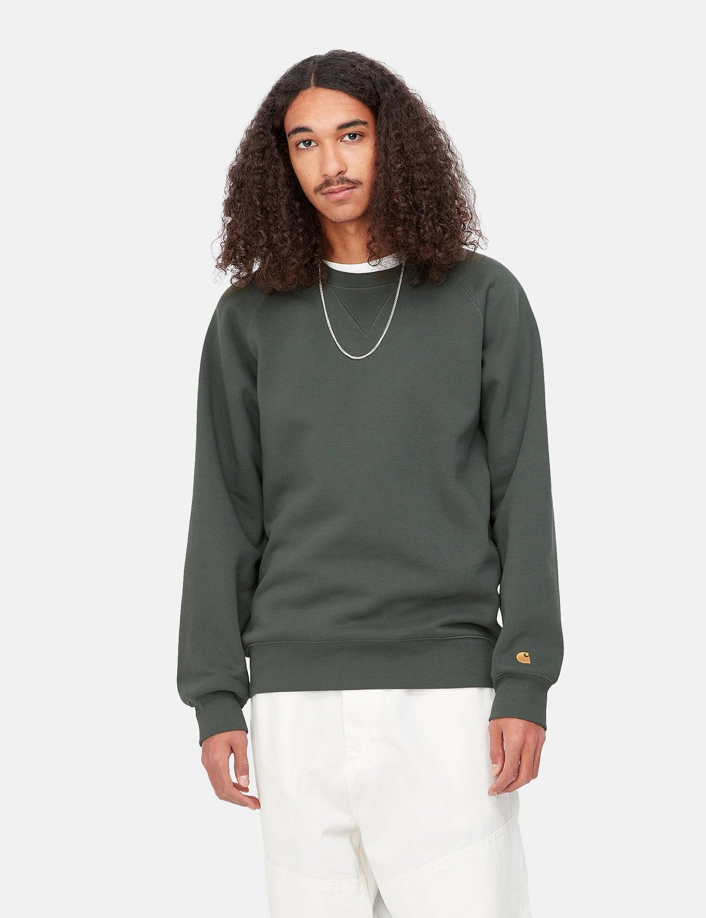 Sweat-shirt Chase - Vert canard