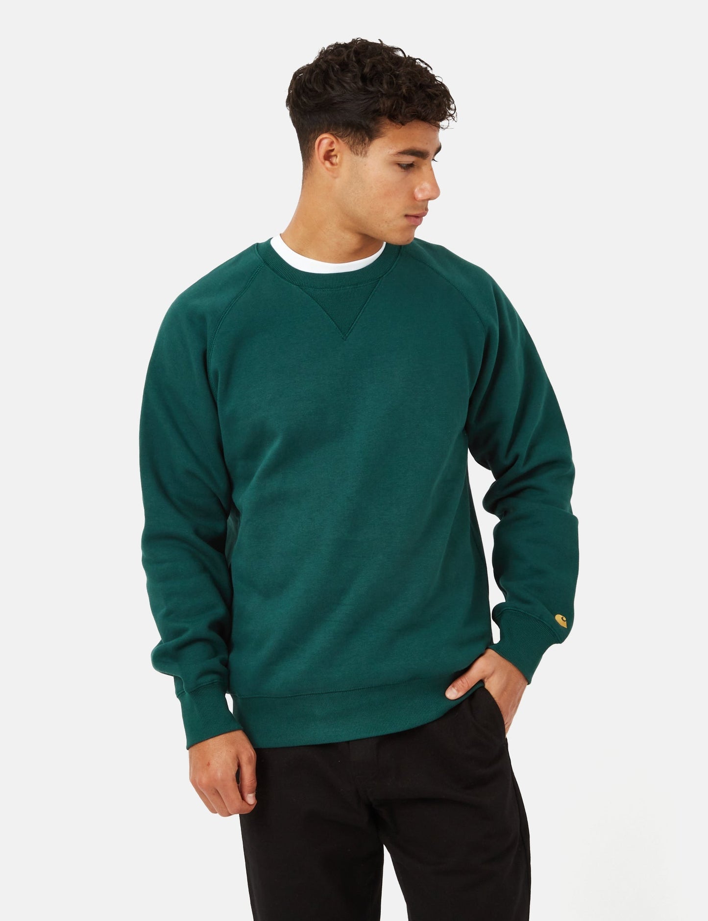 Sweat-shirt Chase - Vert canard