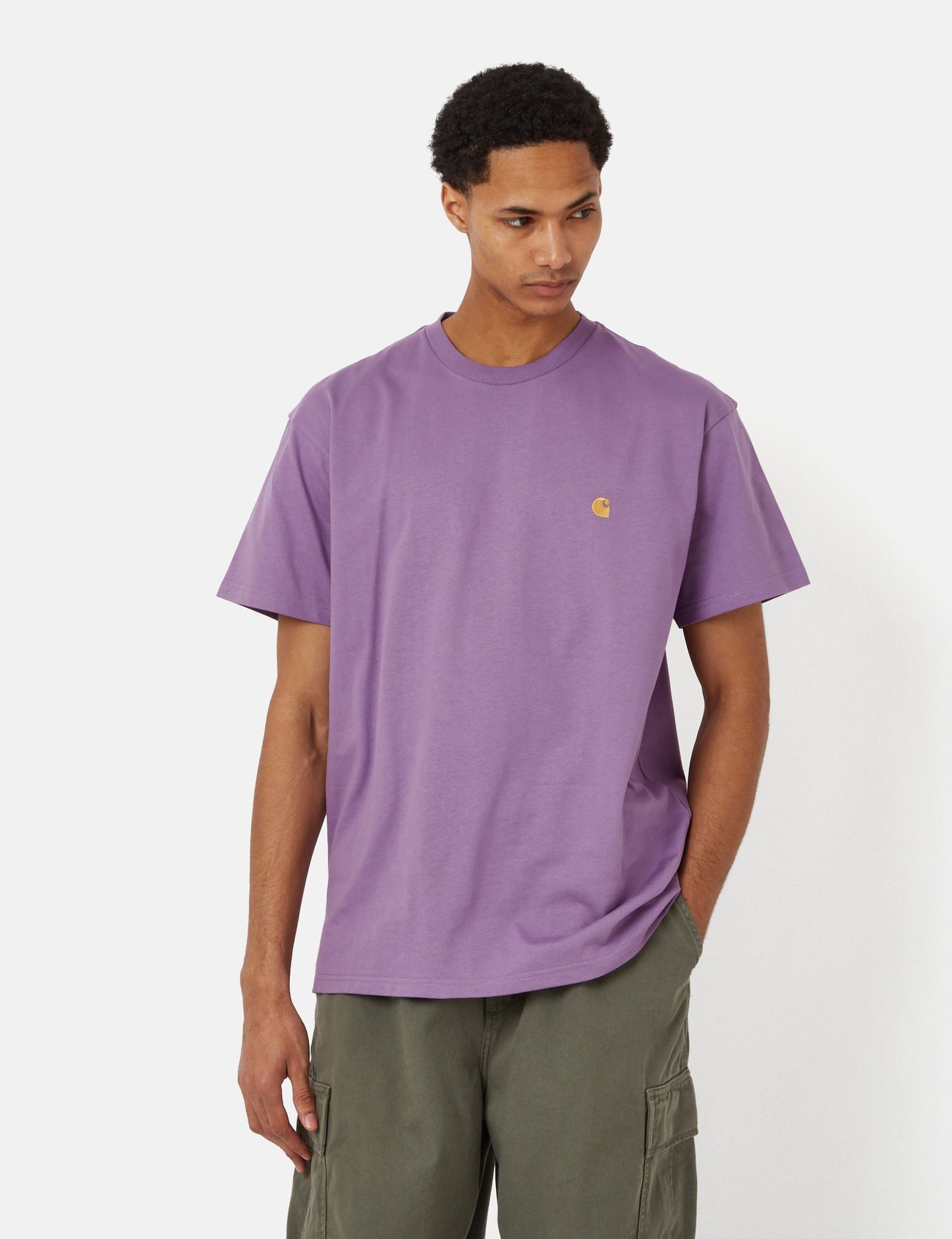 Chase T-Shirt (Loose) - Sandfarbenes Khaki/Gold