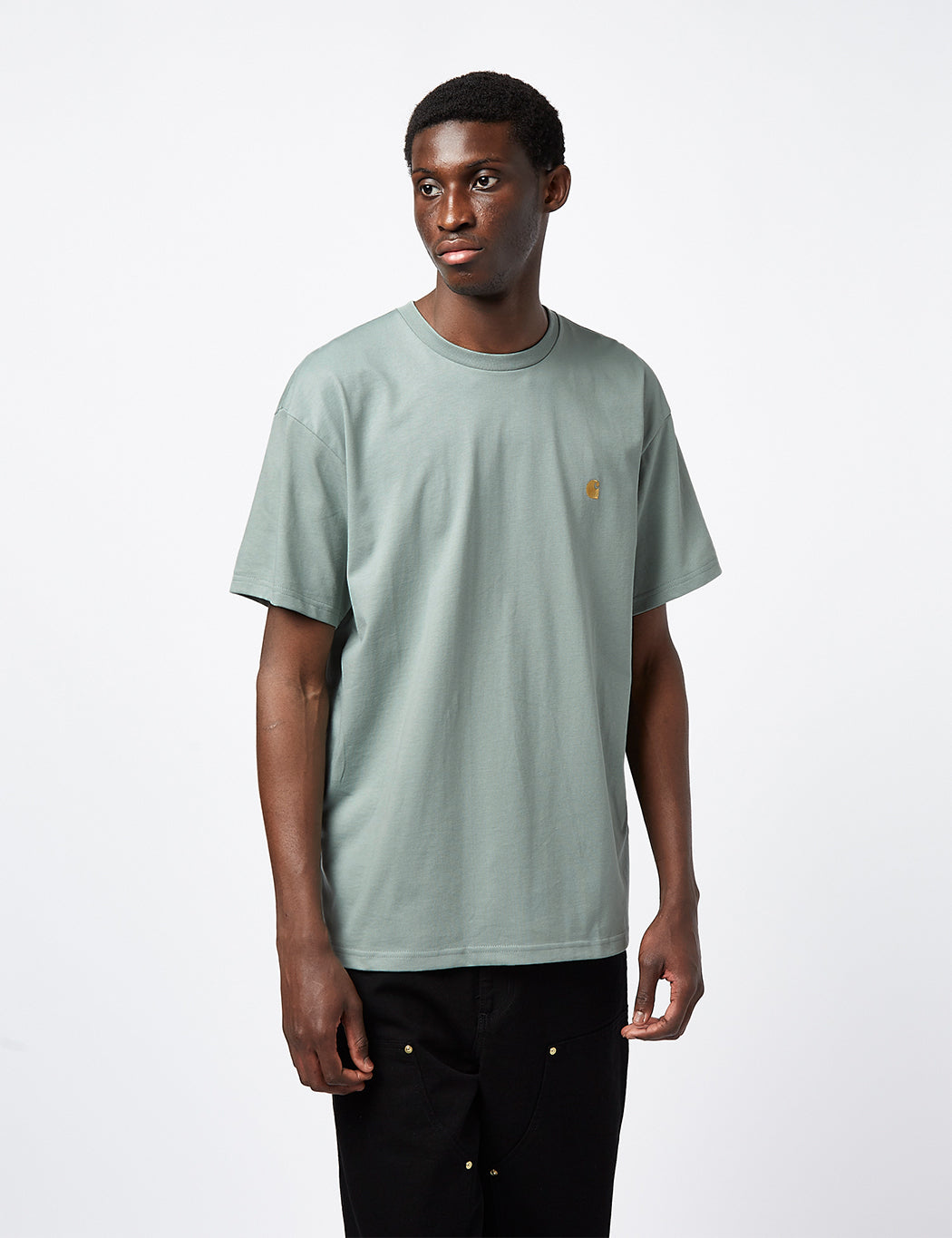 Chase T-Shirt (Loose) - Sandfarbenes Khaki/Gold