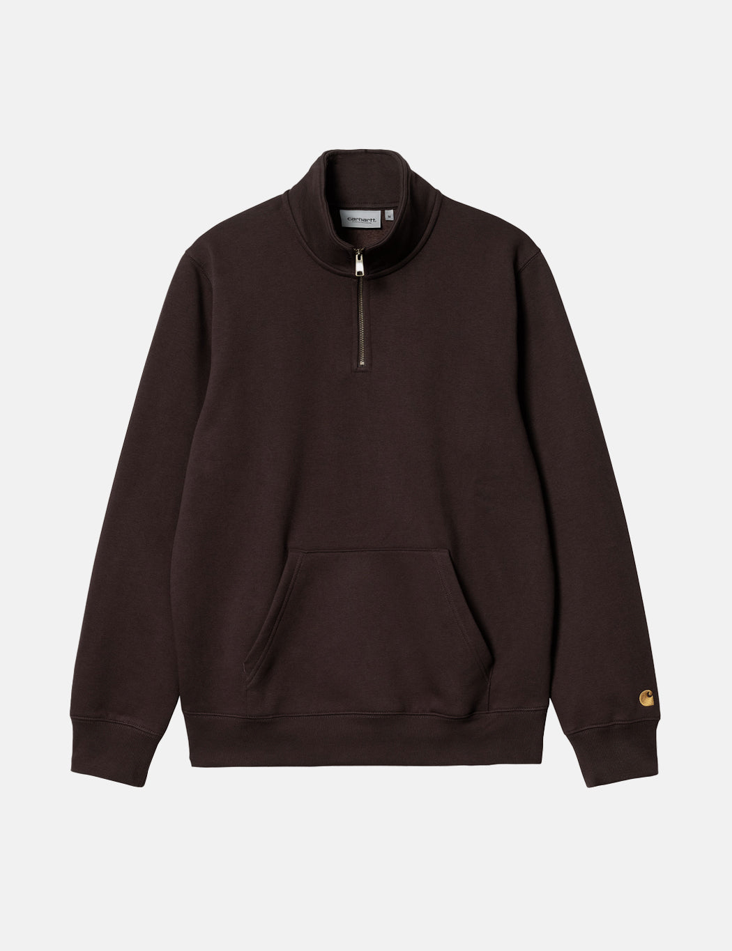 Sweat-shirt zippé Chase Neck – Marron Ombre Foncé