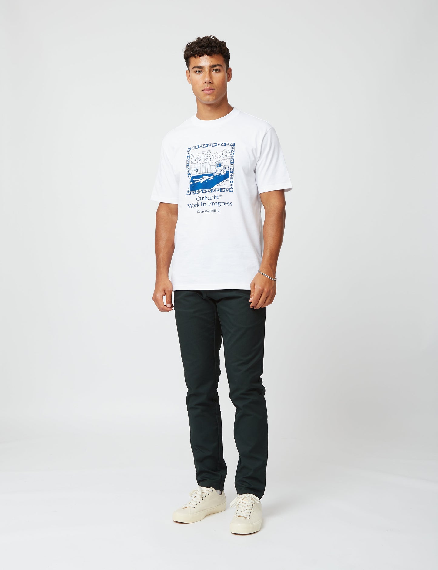 T-shirt Rouleau compresseur - Blanc