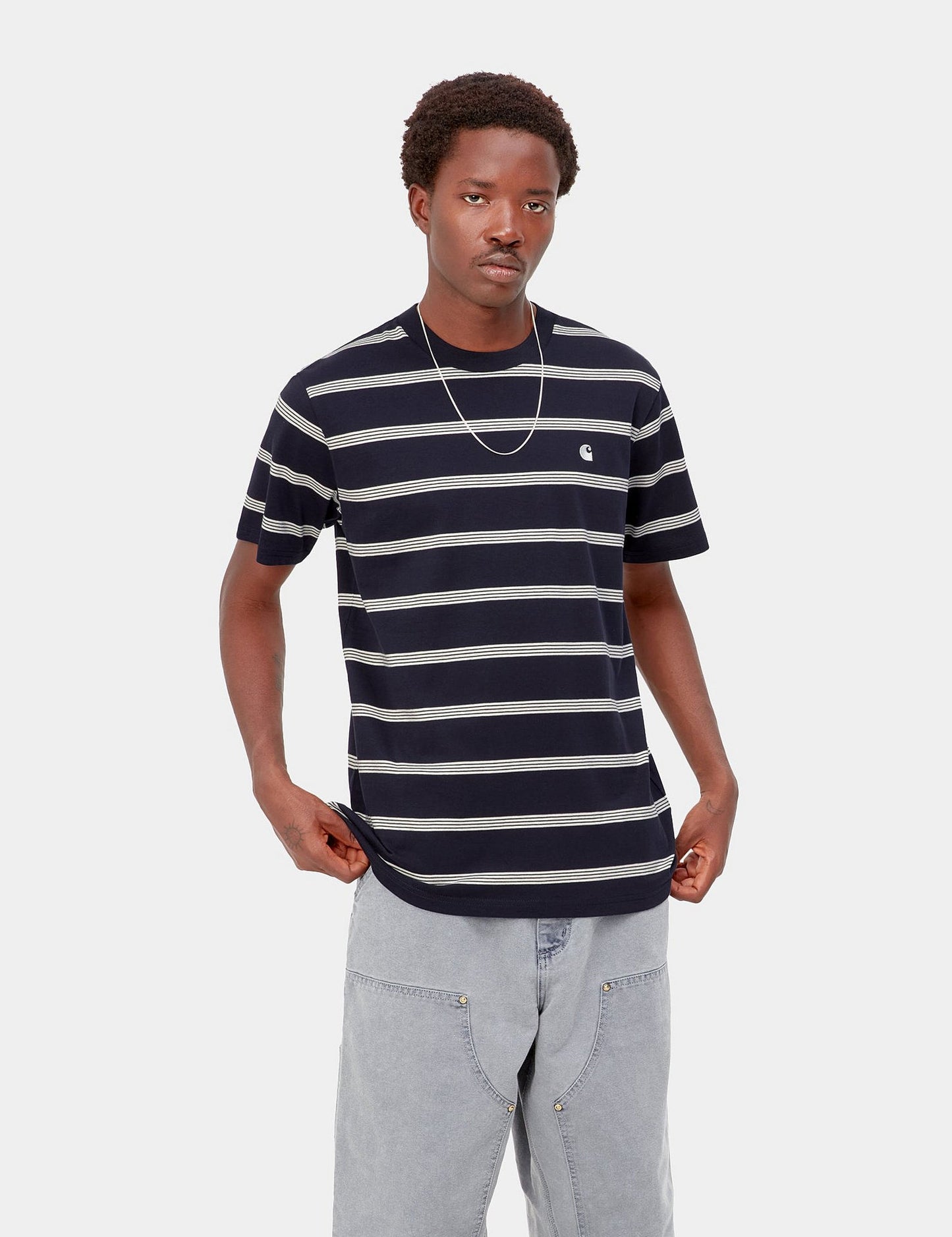 Glover Streifen-T-Shirt - Wacholdergrün/Wachs/Wachs