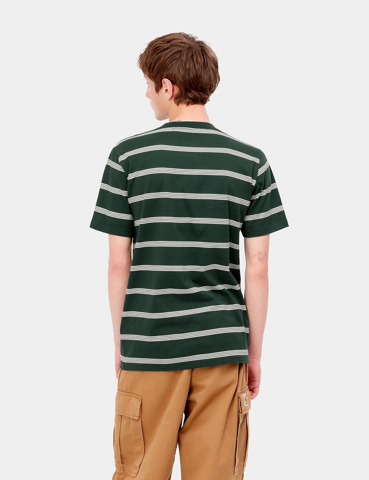 Glover Streifen-T-Shirt - Wacholdergrün/Wachs/Wachs