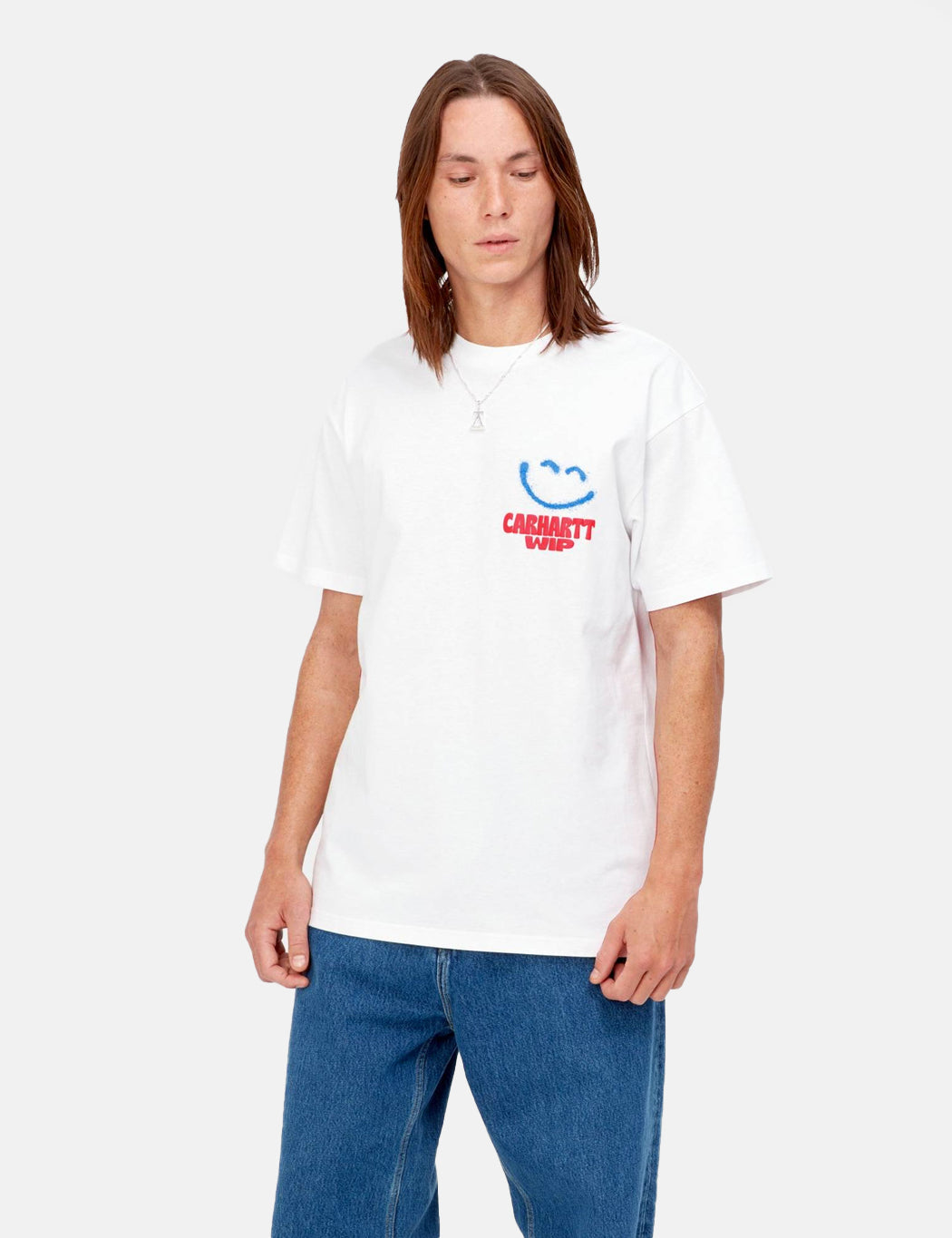 T-shirt Happy Script - Blanc