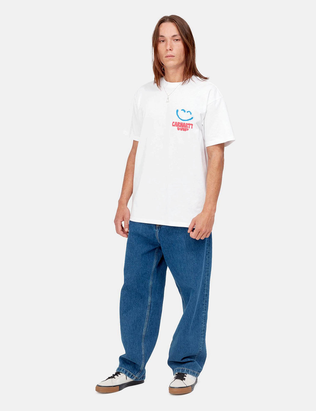 T-shirt Happy Script - Blanc