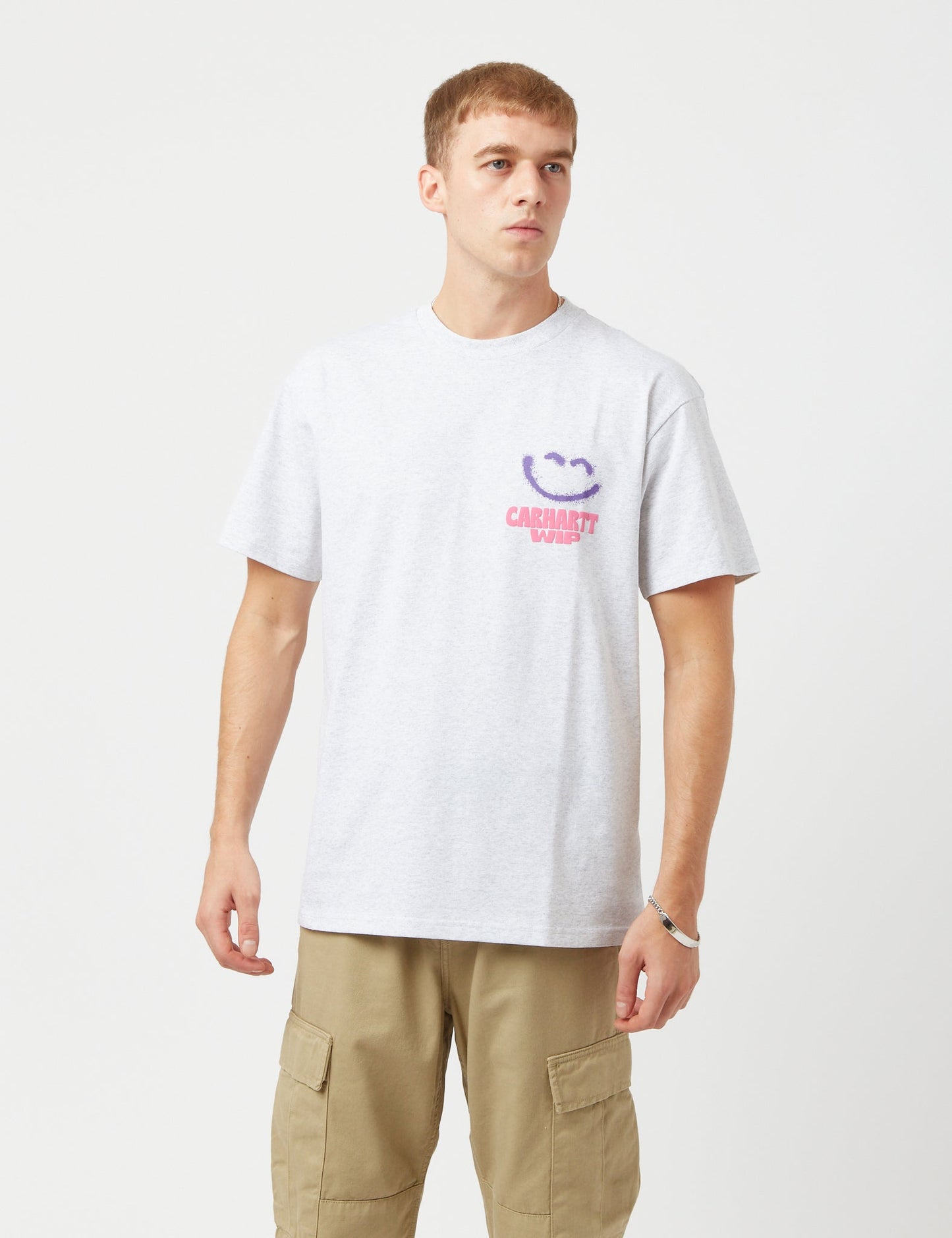 T-shirt Happy Script - Blanc