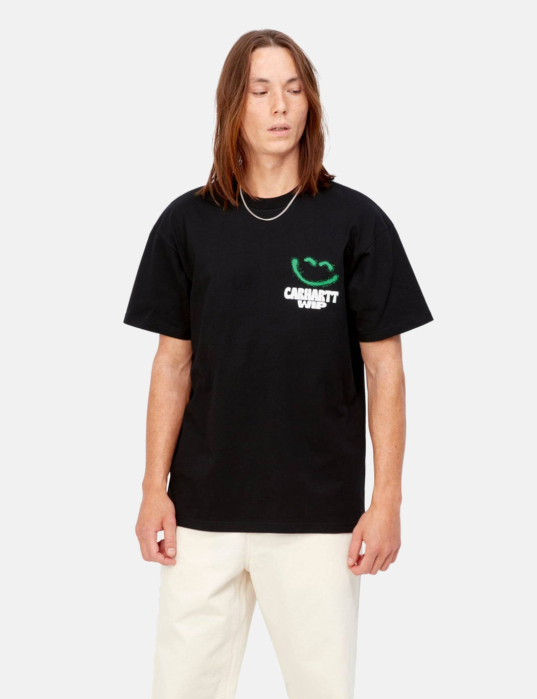 T-shirt Happy Script - Blanc