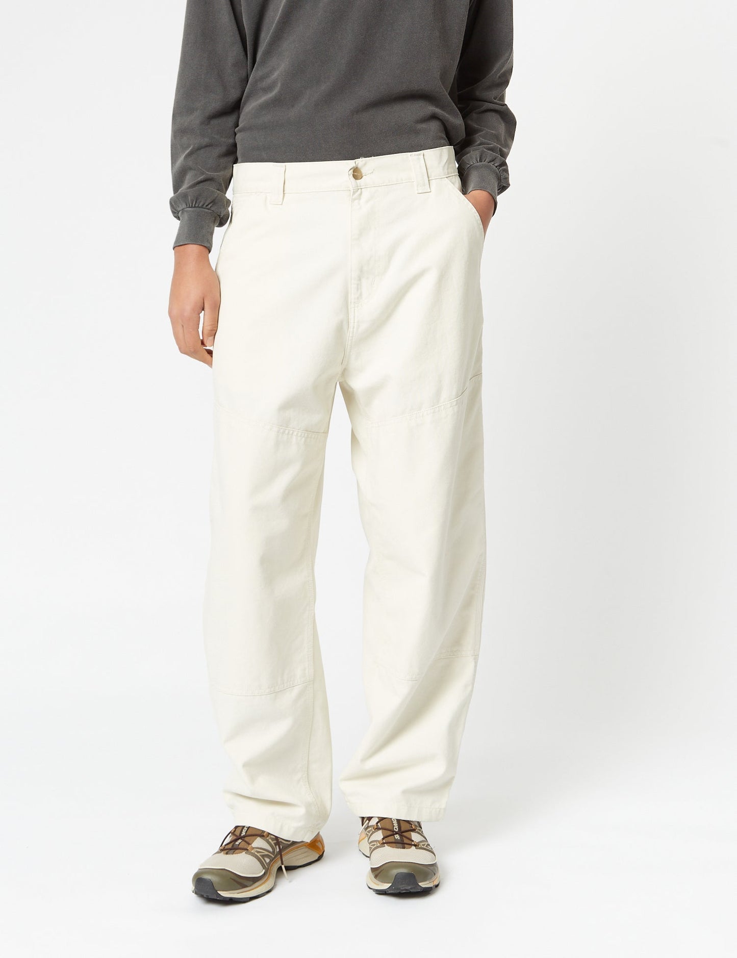 Pantalon coupe large (ample) – Blanc salé