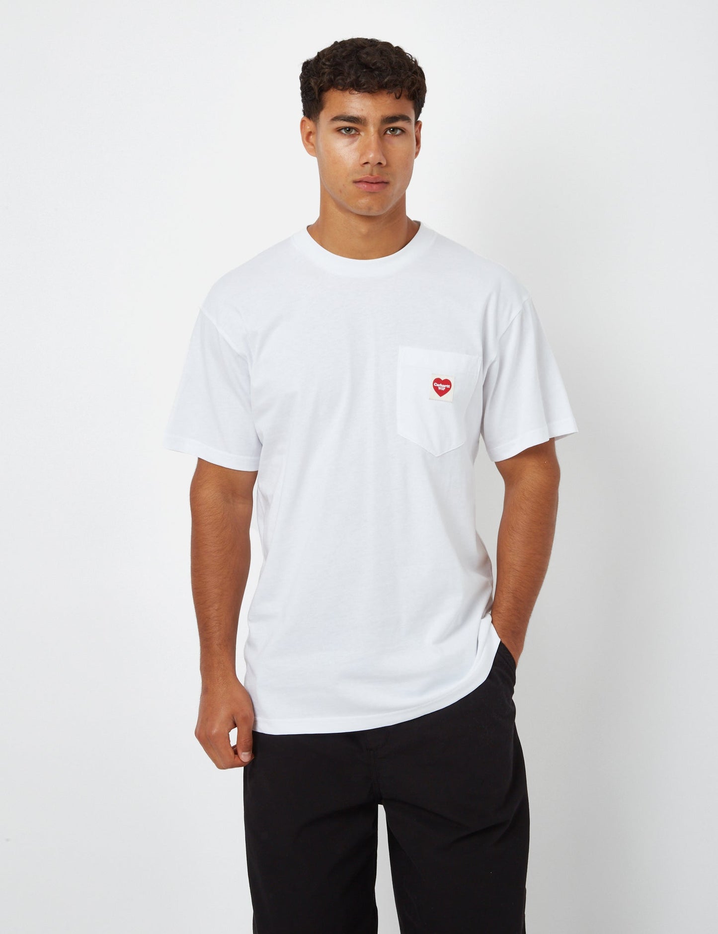 Pocket Heart T-Shirt (locker geschnitten) - Weiß