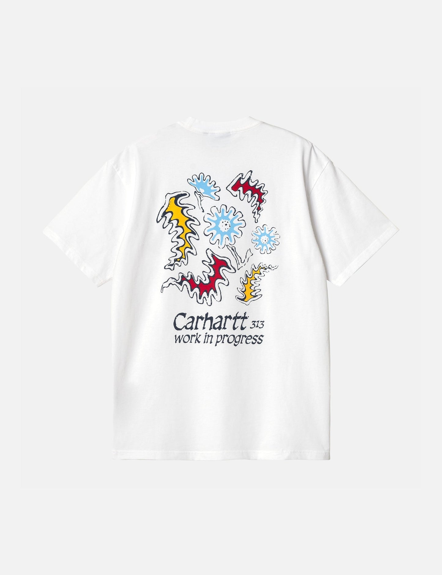 T-shirt Splash (ample) - Blanc délavé à la pierre