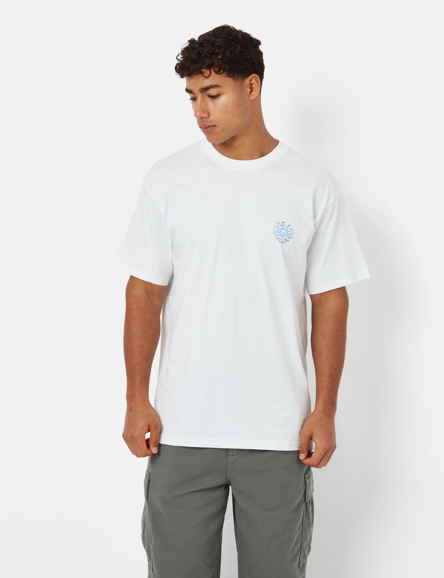 T-shirt Splash (ample) - Blanc délavé à la pierre