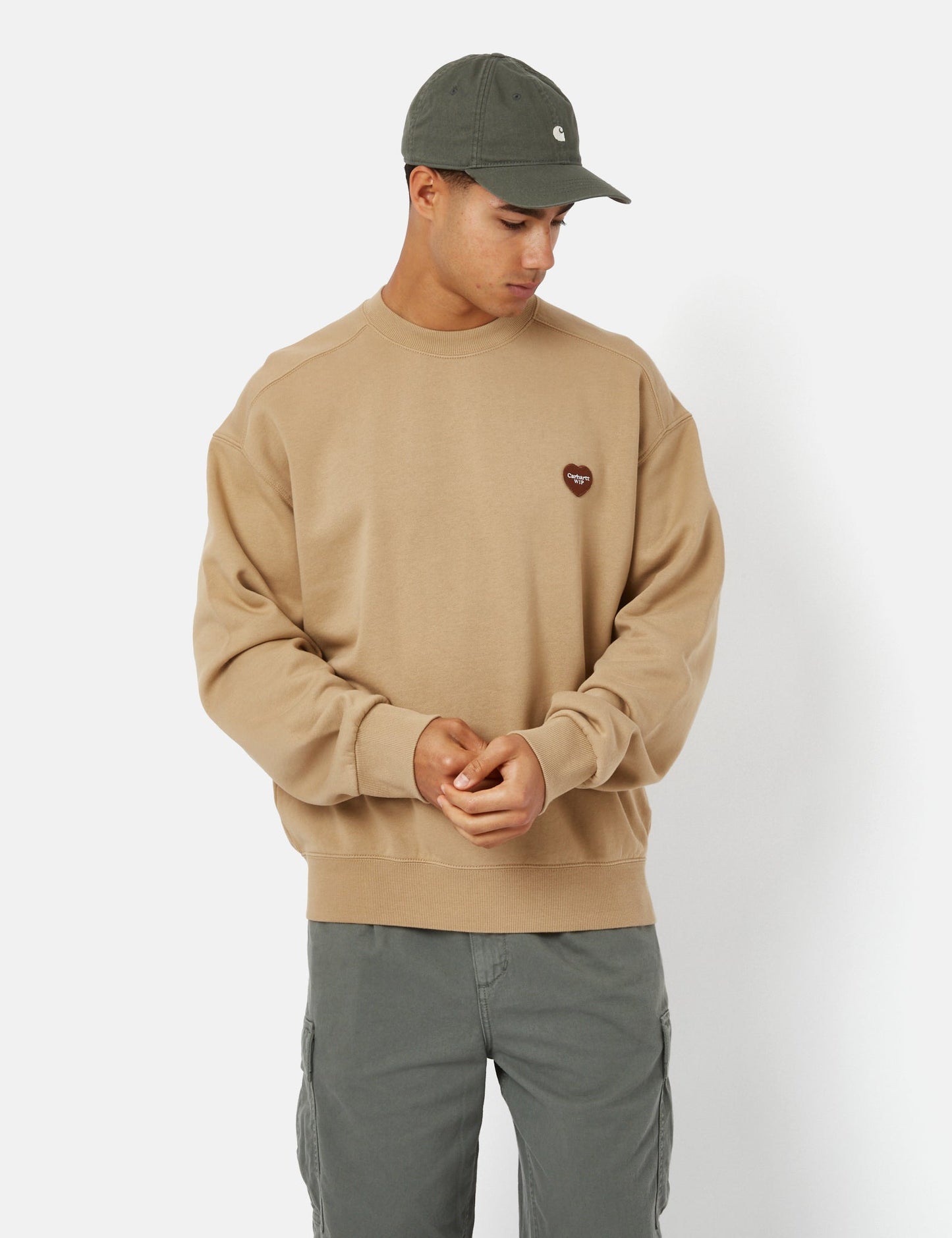 Sweat-shirt Cœur - Gris chiné
