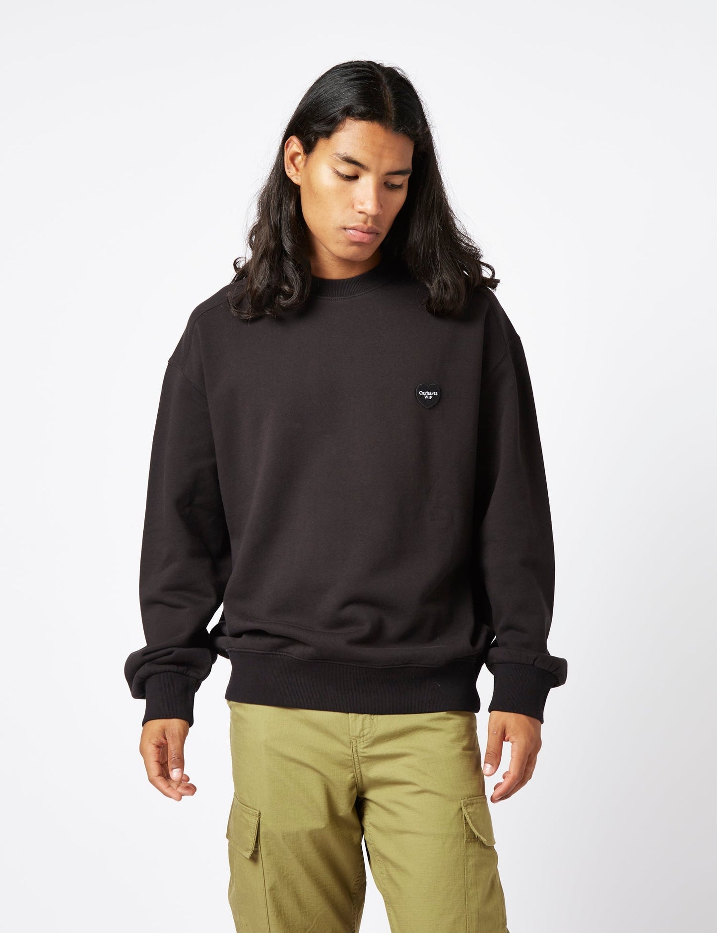 Sweat-shirt Cœur - Gris chiné