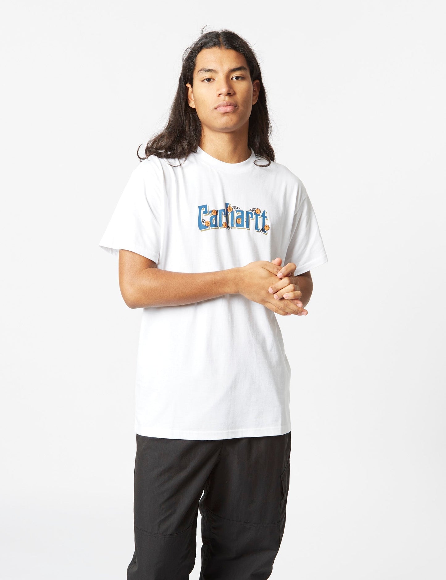 T-shirt Spin Script (ample) - Blanc