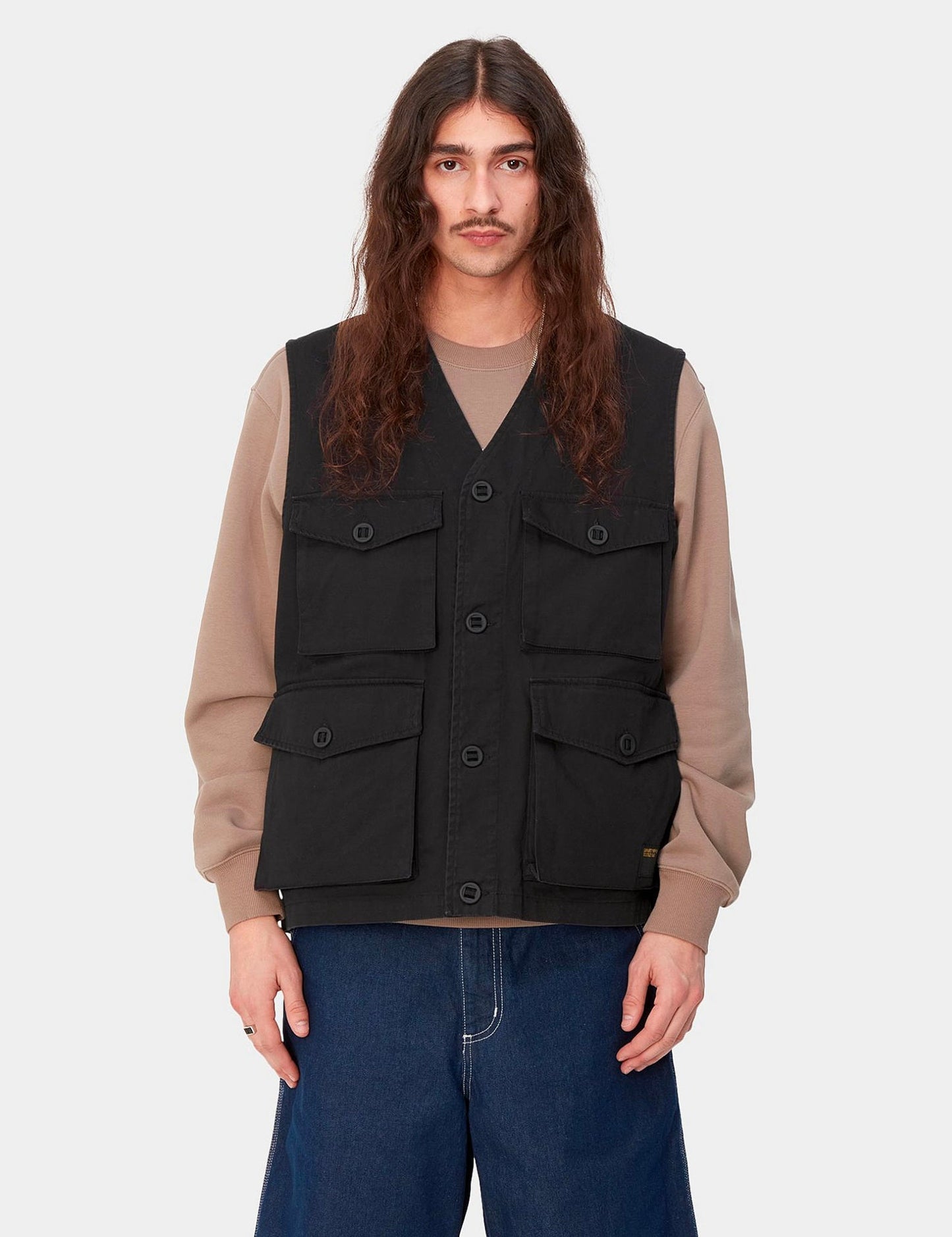 Gilet Unity - Noir délavé aux enzymes lourdes